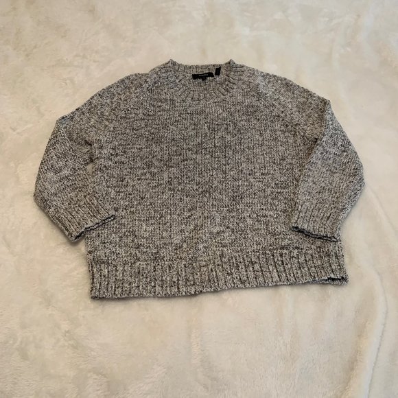 Theory Marled Gray Meridian Pullover Crew Neck Sweater Size S - Picture 1 of 11